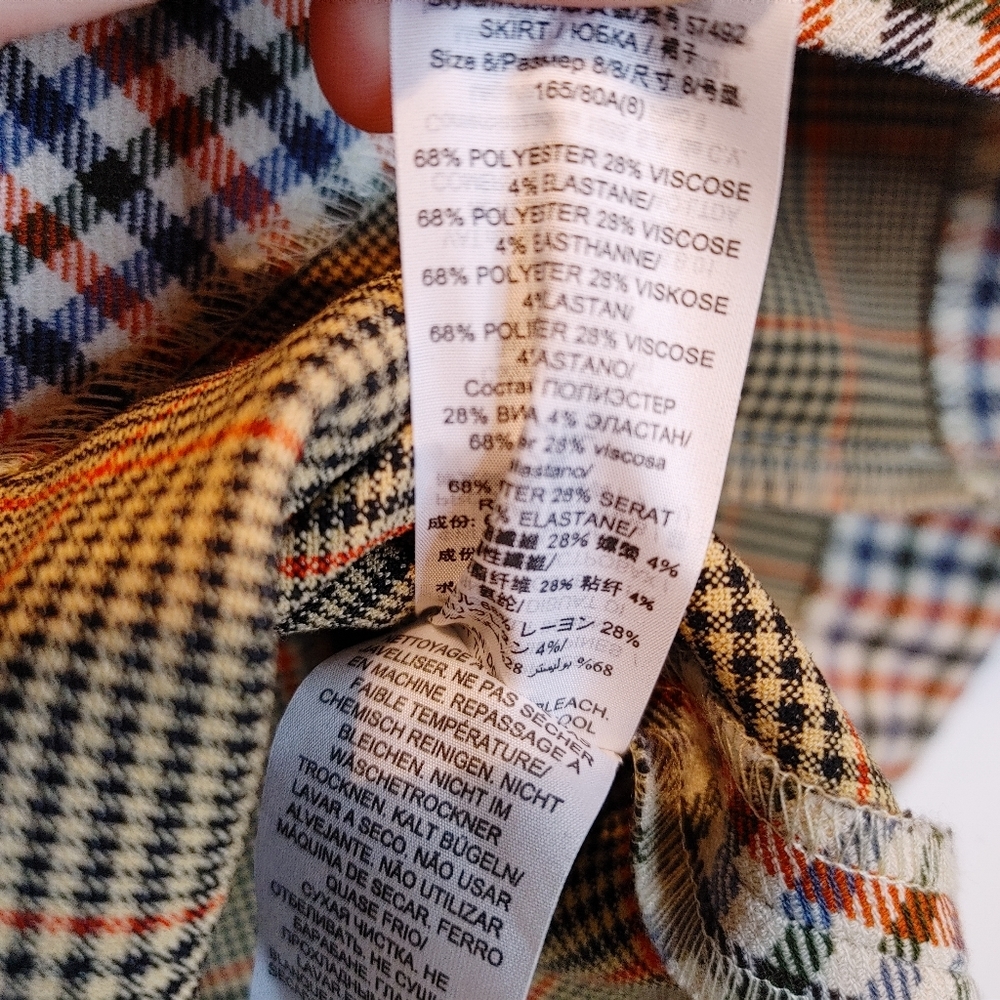 Tory Burch Pleated Check Mini Skirt - Picture 10 of 10
